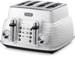 De'Longhi - Toaster - Scultura - 4 Slice - White.